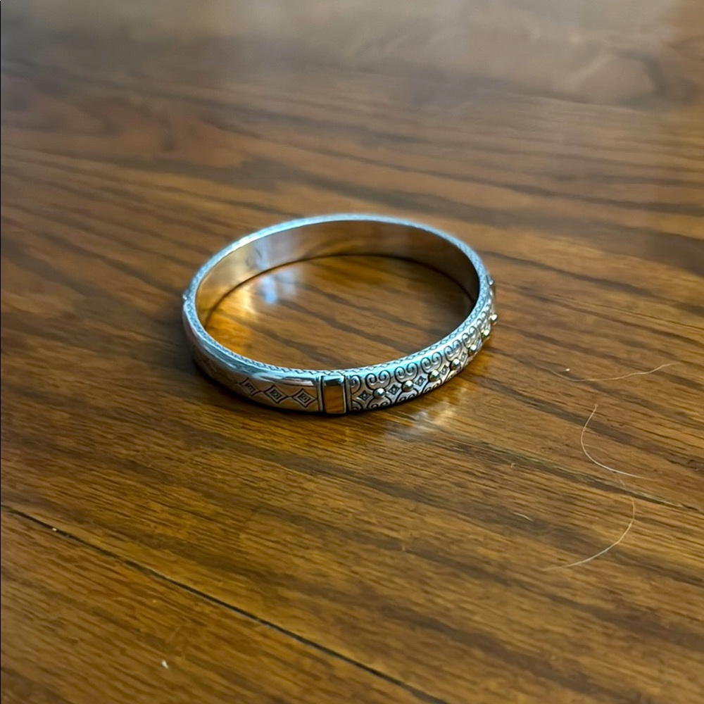 Elegant Silver Bangle Bracelet- Brighton